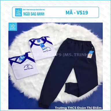 ÁO THỂ DỤC NỮ VS19 - THCS ĐOÀN THỊ ĐIỂM